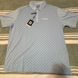 XXL FootJoy Sky Blue Patterned Polo Shirt